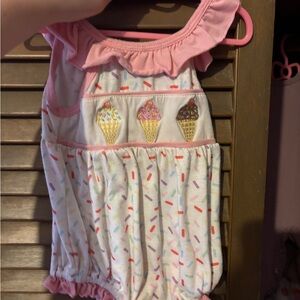 Pink and White Ice Cream Romper
